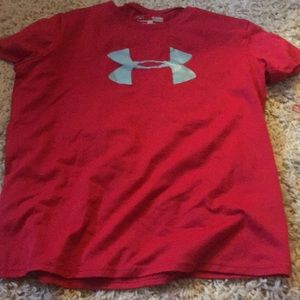 Red under armour dry fit tee